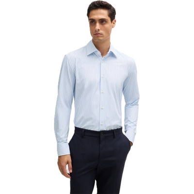 HUGO BOSS Риза с дълъг ръкав Boss Men's P Hank Kent Long Sleeve Oxford Shirt - Blue