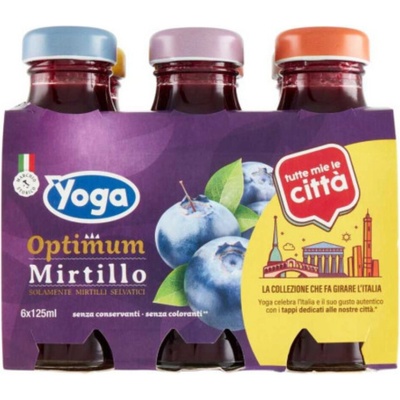 Yoga ovocný nápoj borůvkový Optimum Succo Mirtillo 6 x 125 ml