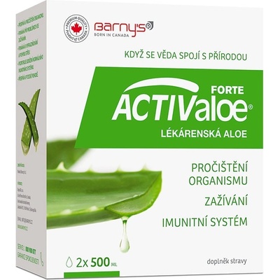 Barny's Activ Aloe gel Forte čistí organismus 2 x 500 ml