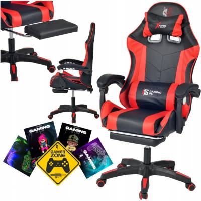 ShopJK MASÁŽNE POLOHOVATEĽNÉ EKO KOŽA ČIERNO - ČERVENÉ FG-02
