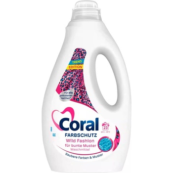 Coral Farbschutz Colorwashmittel Wild Fashion за цветни шарки - гел за пране за цветно пране - 23 пранета (1, 15 литра) (8720181546556)
