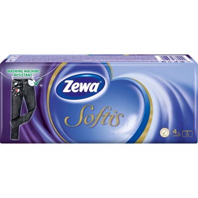 Zewa Softis Standard 4-vrstvové papierové vreckovky 10 × 10 ks