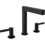 Hansgrohe Finoris - Смесител за мивка, монтаж с 3 отвора, с изход Push-Open, EcoSmart, черен мат 76034670 (76034670)