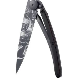 DEEJO 1gb172 tattoo black / Ултралеко джобно ножче с дръжка от абаносово дърво (1gb172)