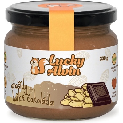 Lucky Alvin arašídový krém s čokoládou hořká čokoláda 330 g