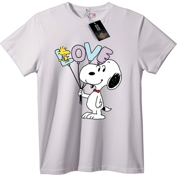 NOONEBRAND Тениска Snoopy & Woodstock любов - XXS, White