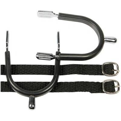 Harrys Horse Šporne chrómované s gumou a remienka Ženy 30mm