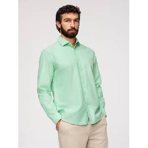 Ombre Clothing Мъжка памучна ризи оксфорд в пастелни цветове - мента V4 K705 Ombre Clothing Ombre Clothing | Zelen | МЪЖЕ | S