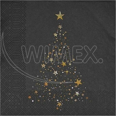 Wimex Obrúsok PAP FSC Mix 3V Vianoce čierne a z 33x33 cm 20 ks
