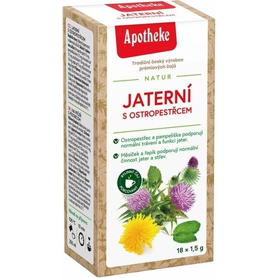 Apotheke čaj Jaterní s ostropestřcem 18 x 1,5 g