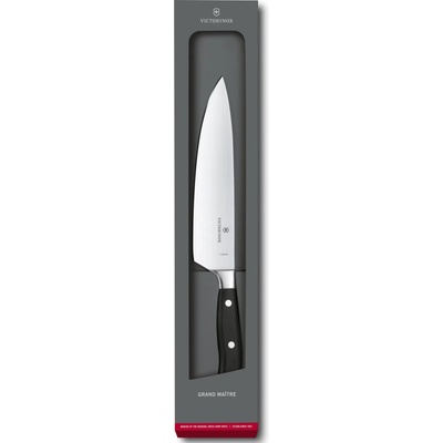 Victorinox 7.7403.22G Grand Maitre Kuchársky nôž, 22 cm, hladká čepeľ, darčekové balenie, čierny
