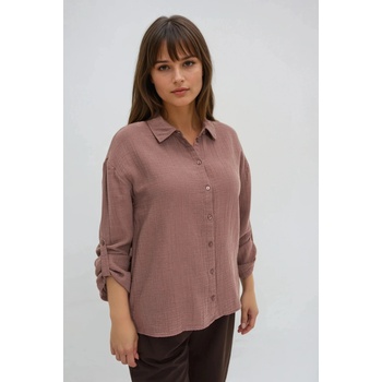 Moodo Светлокафява риза Moodo Moodo | Bezhov | ЖЕНИ | XS