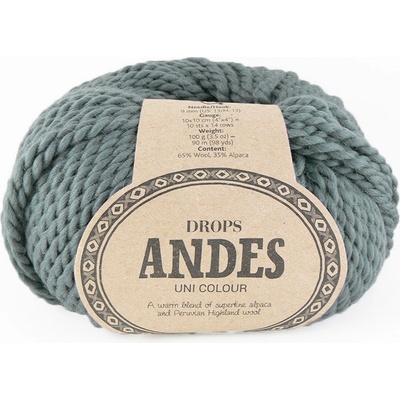 Příze Drops Andes uni colour 8465 - šedá