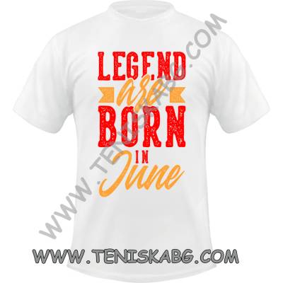 Fruit of the Loom Тениска - Legends are born in June