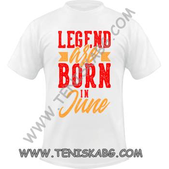 Image 1 of Fruit of the Loom Тениска - Legends are born in June