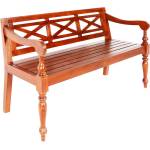 vidaXL Пейка Батавия, 123 см, махагон масив, тъмнокафява (337079)