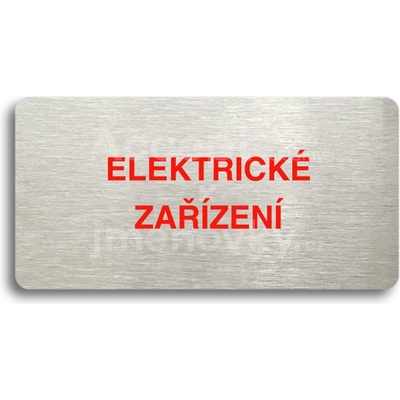 ACCEPT Piktogram ELEKTRICKÉ ZAŘÍZENÍ - stříbrná tabulka - barevný tisk bez rámečku