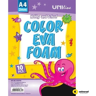 EVA foam dekorační pěna A4 černá 10 ks