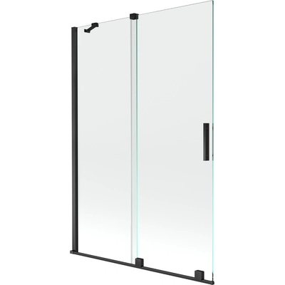 Mexen Velar душ параван 2-крилен плъзгащ се 120 x 150 см, прозрачен, черен - 896-120-000-01-70 (896-120-000-01-70)