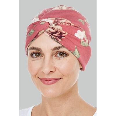 Aradesa dámský turban Floral růžový