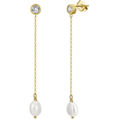 Majya stříbrné náušnice CHARIS pozlacené 11678