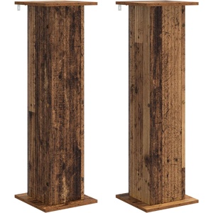 vidaXL Стойка за растения 2 бр. Старо дърво 30, 5 x 30 x 100, 5 см (899759)