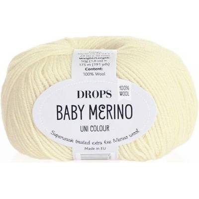 Příze DROPS Baby merino uni color 02 - smetanová