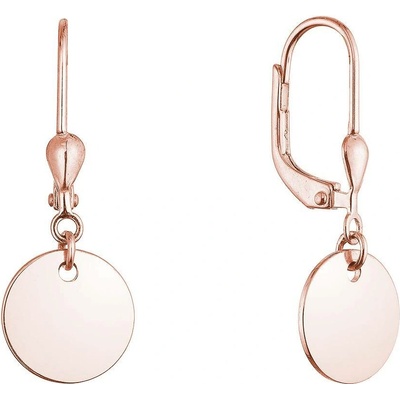 Pavona Pozlacené stříbrné náušnice placičky 61134 rose gold