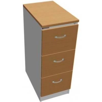 Office Pro trojzásuvková OP 41,6x104x64 cm buk/sivá