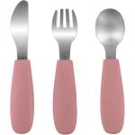 Zopa Silicone Children's Cutlery прибор за деца 6 m+ Old Pink 3 бр