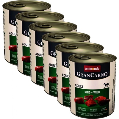 Animonda Gran Carno Original Adult hovädzie mäso a zverina 6 x 800 g