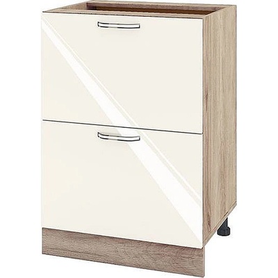 ИРИМ Долен кухненски шкаф Сити АРФ-Крийм гланц-11-44 60 см