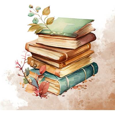 Plagát, Obraz - Rustic Autumn Books, Saskia Michele, 40 × 40 cm