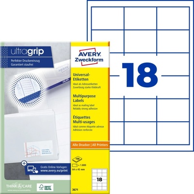 Univerzální Avery Zweckform 100 listů A4 3671