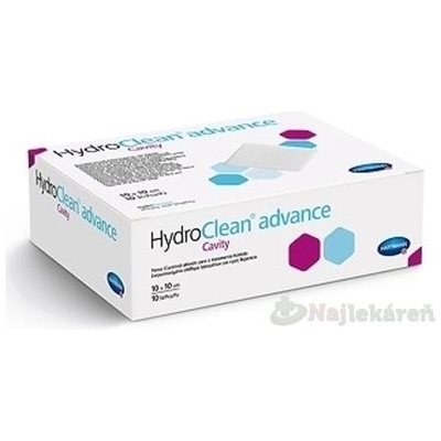 HydroClean advance Cavity vankúšik na rany štvorec 10 x 10 cm 10 ks