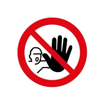 Vstup zakázán (ruka) - SYMBOL, samolepka 100x100