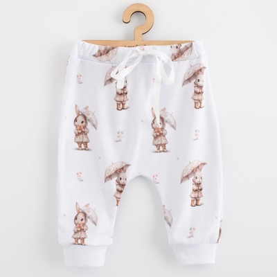 New Baby Dětské bavlněné kalhoty Jogger For Babies bunny