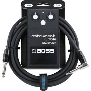 BOSS BIC-10A-BK 10ft Директен - Ъглов Инструментален кабел (BIC-10A-BK)