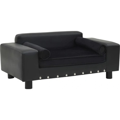 vidaXL Dog sofa 81x43x31 cm black pleather 170954