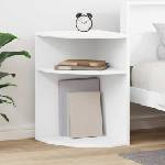 vidaXL Крайна масичка Бяло 39, 7 x 39, 7 x 60 см Инженерна дървесина (891130)