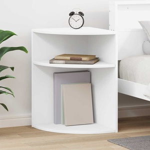 vidaXL Крайна масичка Бяло 39, 7 x 39, 7 x 60 см Инженерна дървесина (891130)