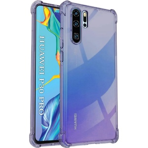 Techsuit Калъф за Huawei P30 Pro / P30 Pro New Edition - Techsuit - Удароустойчив Clear Silicone - Опушено Черен