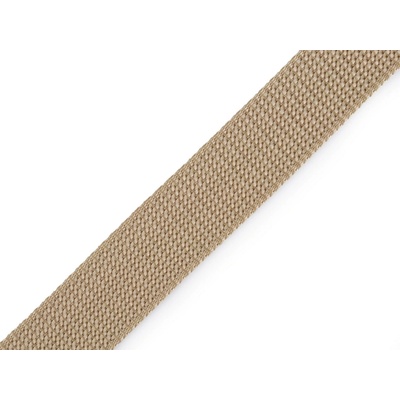 Popruh polypropylenový šíře 25 mm tloušťka 2 mm, střední, 12 béžová písková