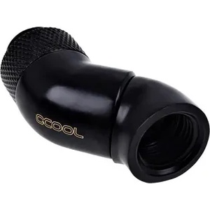 Alphacool Ъглов адаптер Alphacool Eiszapfen, 2 x 45°, G1/4 външна към G1/4 вътрешна резба, Черен мат (AC-1011179) - xtreme