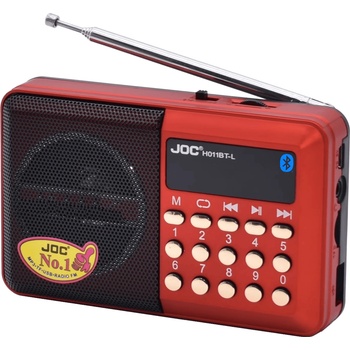 JOC Мини Колонка JOC H011BT с Bluetooth, FM радио, МP3 плеър, USB SD card - червена