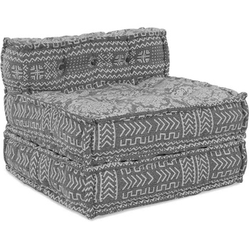 vidaXL Модулен диван Геометричен Светлосиво 70 x 70 x 54 см текстил (4019058)