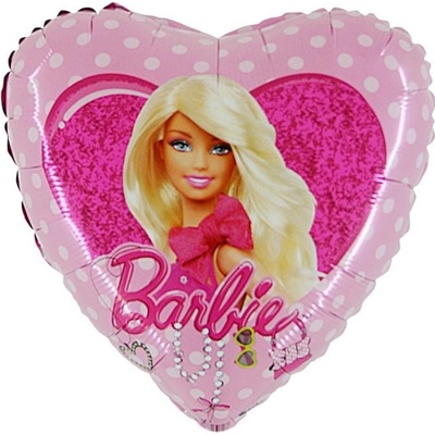 BP Fóliový balón Barbie srdce 45 cm