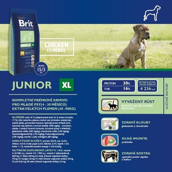 Brit Premium Junior XL 15 kg