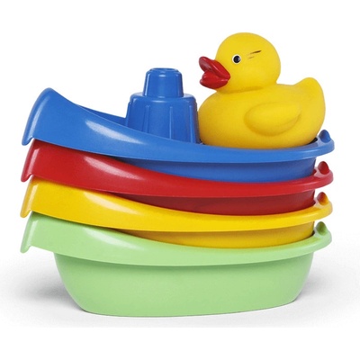 Profibaby Lodička 4 ks + kačenka plast/guma 13 cm v sáčku