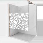 Mexen Kioto душ параван Walk-in 80 x 200 см, бял модел 8 мм, розово злато - 800-080-101-60-85 (800-080-101-60-85)